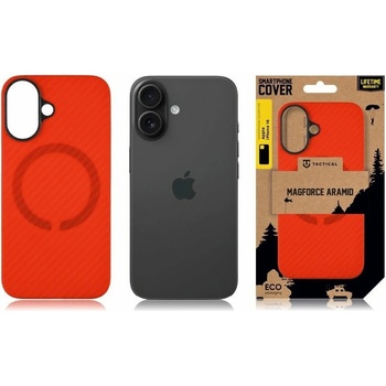 Tactical Калъф за Apple iPhone 16, кевларен, Tactical MagForce Aramid Bloody Mary Limited Edition Case, удароустойчив, червен (57983121874)