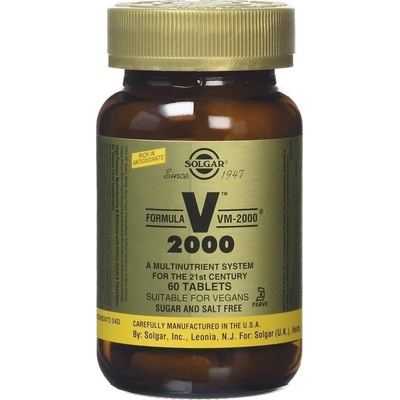 Solgar Активна, балансирана формула от необходимите витамини, аминокиселини, минерали и микроелементи, Solgar Formula VM 2000 60tabs