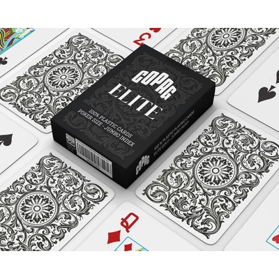 Copag Elite Poker Jumbo Big index čierne plastic