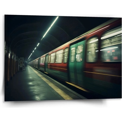 Sablio Obraz Metro na tmavej stanici - 150x110 cm