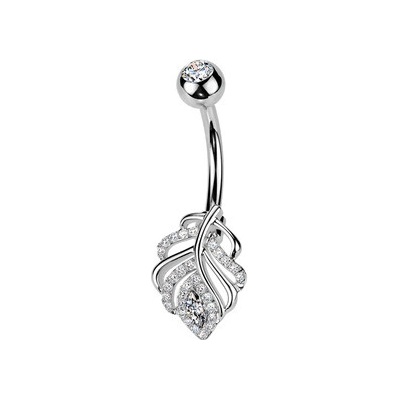 Šperky4U Piercing do pupíku list WP0103
