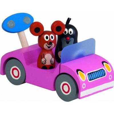 Detoa Krtko na výlete červené auto