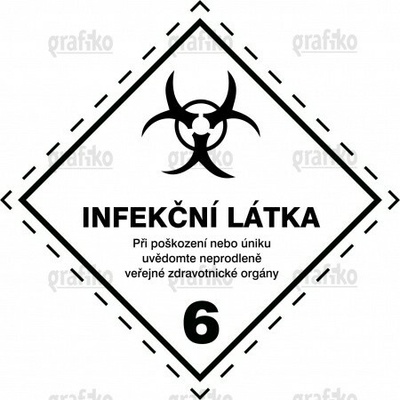 Grafiko | Infekční látka - Materiál Magnetická fólie, Rozměr 300x300mm
