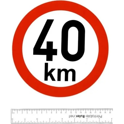 konstrukční rychlost, nejvyšší povolená rychlost | Samolepka 40km | AGROAD