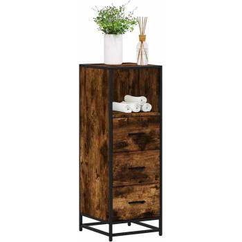 vidaXL Шкаф за баня опушен дъб 35x37, 5x100 cm Инженерна дървесина (849251)