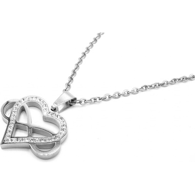 Steel Jewelry Náhrdelník srdce a nekonečno NH220209
