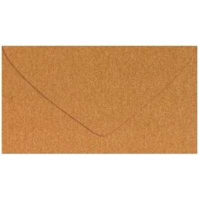 Dopisní obálka metallic 120g DL 110x220mm - měděná