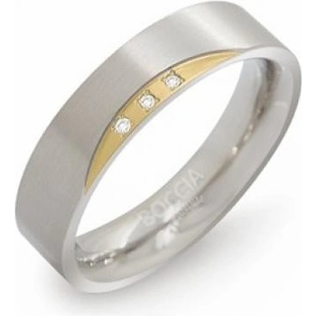 Boccia Titánový prsteň s diamantmi 0138 04