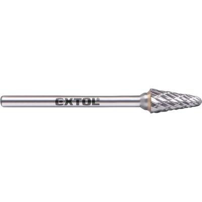 EXTOL fréza karbidová, konická zakulacená, ⌀6 x 13 mm, ⌀stopky 3 mm, sek střední (double-cut) 8703883