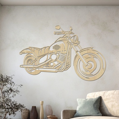 dřevo života Dřevěný obraz motorky Chopper Rozměry (cm): 60x38, Zvolte barvu dekoru: Javor