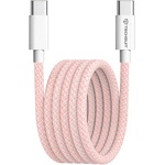 Techsuit Кабел за данни Type-C за Apple, Android, PD60W, супер бързо зареждане, 1 м - (PCB114D) - розов