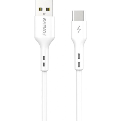 Foneng Кабел Foneng X36, USB към USB-C, 2.4A, 2m, бял (X36 Type-C / White)
