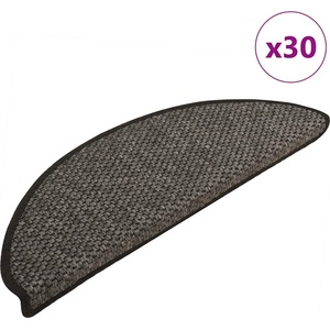 vidaXL Самозалепващи стелки за стълби сизал 30 бр 65x21x4 см антрацит (3365873)