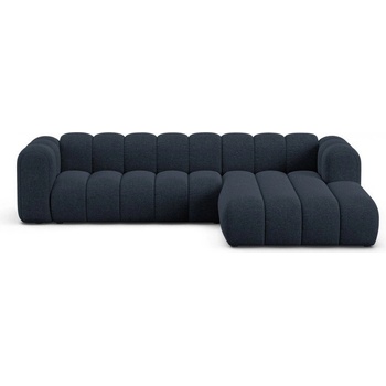 Micadoni Тъмносин шенилов ъглов диван (десен ъгъл) Lupine - Micadoni (MIC_RC_L_214_F1_LUPINE5)