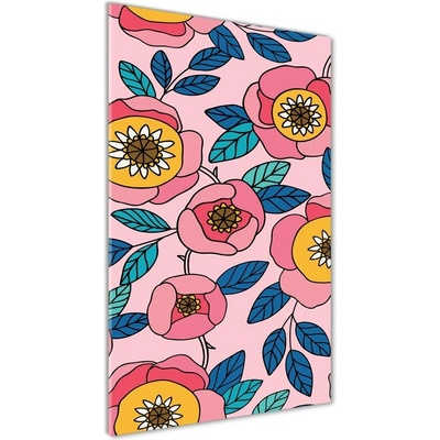 Vertikálny fotoobraz na skle Farebné kvety 50x100 cm