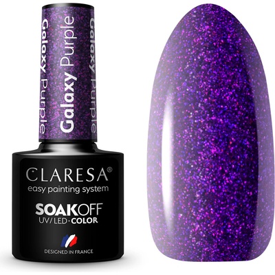 Claresa Hybridný lak Galaxy Purple 5 g