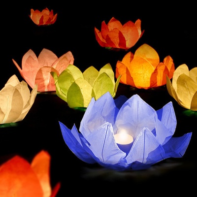 Gadgeteshop.cz Vodní lampion lotos: červená 336-117 – Zboží Mobilmania