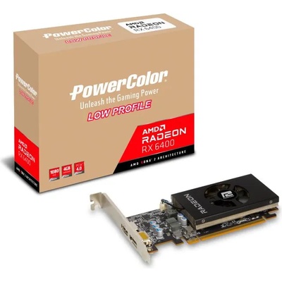 PowerColor AMD Radeon RX 6400 6400 ITX LP 4GB GDDR6 (AXRX 6400 LP 4GBD6-DH)