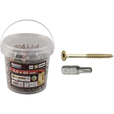 Vruty CONNEX UNI-vruty TX 5,0x60 mm, 240 ks (B30083) – Hledejceny.cz