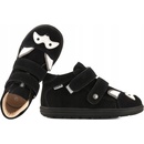 BARTEK 8632061 BAREFOOT BOTY DĚTSKÉ POLOBOTKY KŮŽE SUCHÝ ZIP černé Č