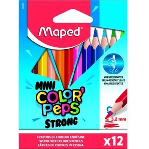 Maped Maped: комплект триъгълни цветни моливи, малък, 12 бр