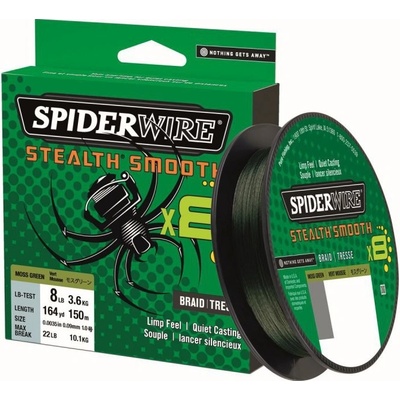 Spiderwire Šňůra Stealth Smooth 8 Zelená 150m 0,07mm 6kg