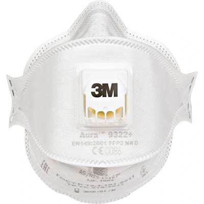 3M 9322+ Resp.FFP2 vent. Aura 10 ks