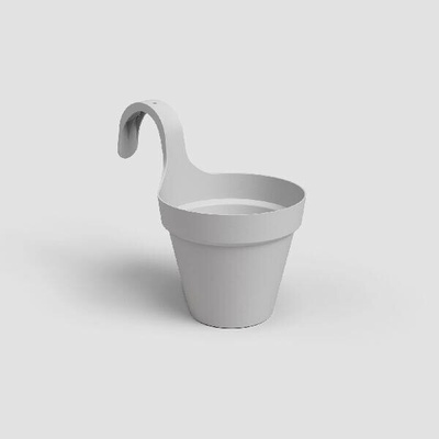 Artevasi Květináč CAPRI balkonový 20cm plast sv.šedá