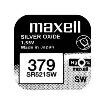 Image 1 of Maxell Бутонна батерия сребърна maxell sr521 sw /ag0/379/ 1.55v (ml-bs-sr521-sw)