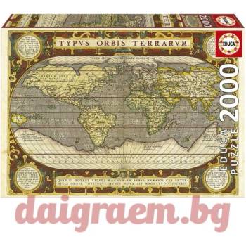 Image 1 of Educa Пъзел educa 19620 - 2000 части - Карта на Света (edu19620)