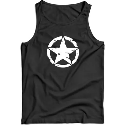 DRAGOWA Мъжки потник Star, черен, 160 г/м2 (7919)