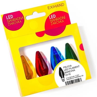 Blistr 4 barevné žárovky FELICIA LED FILAMENT 14V/0,2W