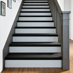 vidaXL Стълбищни стъпала, 2 бр, кафяво-черни, 100x25x2 см, дъб масив (3283799)