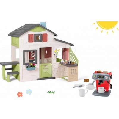Smoby Set domček Priateľov s elektronickým zvončekom Friends House Life a kuchynka s Espresso kávovarom so šálkami ako DARČEK