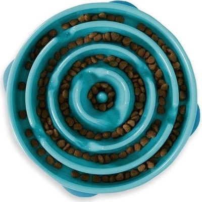 Outward Hound Zpomalovací miska FUN FEEDER DROP tyrkysová Medium 20 cm – Zboží Dáma