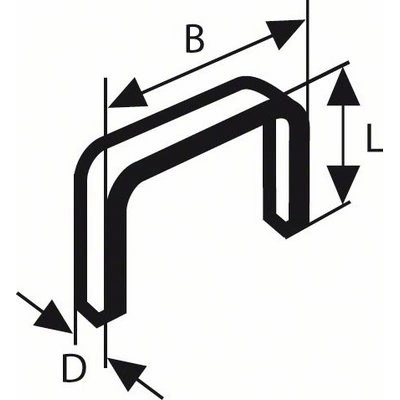 Sponky do sponkovaček Bosch PTK 3,6 LI, HT 8, HT 14 a HMT 53 - 4x11.4x0.74mm, 1000ks, typ 53 (2609200291)