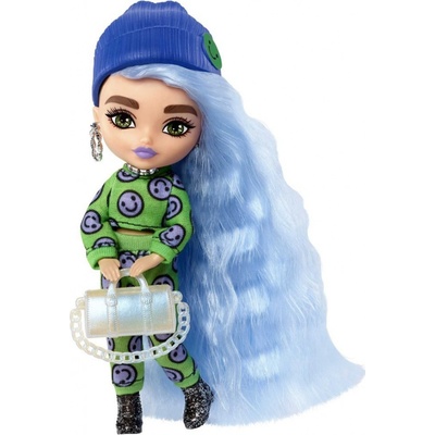 Barbie Extra minis modrovláska s oranžovými brýlemi