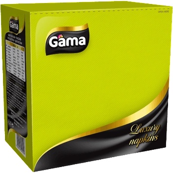 Gama Салфетки Gama Luxury с ламинация 33х33 30бр зелени (4015507)