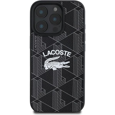 Lacoste Blend Monogram MagSafe Zadní Kryt pro iPhone 16 Pro Black LCHMP16LPIGK