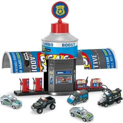 Alltoys Benzínová pumpa pre autá Policie