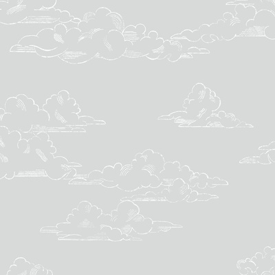 Graham & Brown 108555 Vliesová tapeta na zeď Mráčky Vintage Cloud Grey Kids@Home 6 rozměry 0,52 x 10 m