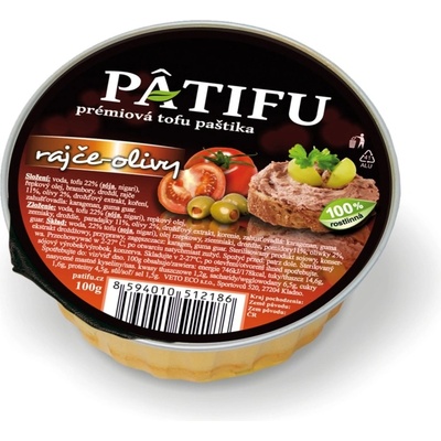 Veto Patifu Paštika tofu rajče a olivy 100 g – Zboží Dáma