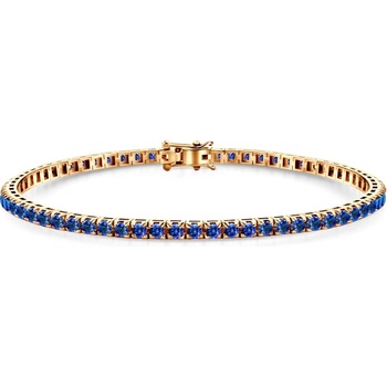 SAVICKI Тенис гривна Luminy 3, 0 мм: златна, сини сапфири