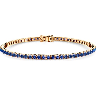 SAVICKI Тенис гривна Luminy 3, 0 мм: златна, сини сапфири