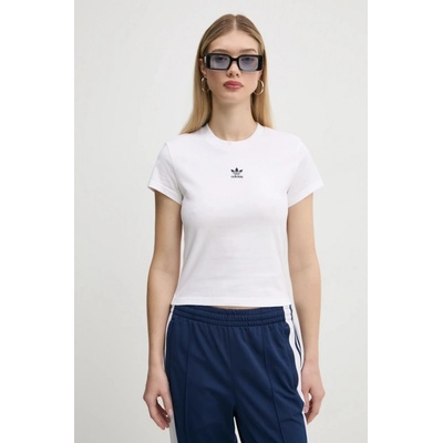 adidas Bavlnené tričko Originals Essential dámske JC8973 béžová