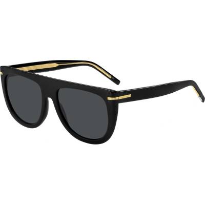HUGO BOSS Слънчеви очила Boss Women's Sq Flat Top Round Sunglasses - Black
