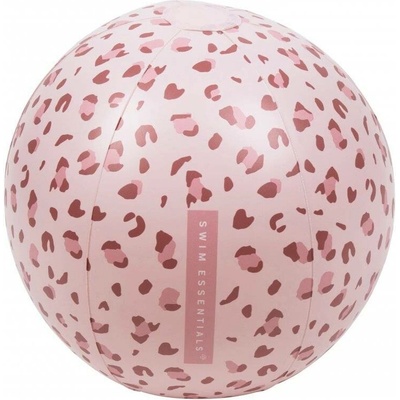 Swim Essentials Nafukovací míč Leopard starorůžový 51 cm