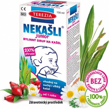 Terezia Company NEKAŠLI Junior 100% přírodní bylinný sirup na kašel 150 ml