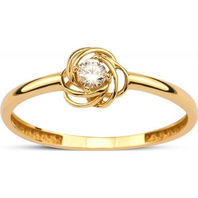 Lillian Vassago Originální zlatý prsten se zirkonem LLV95 GR026