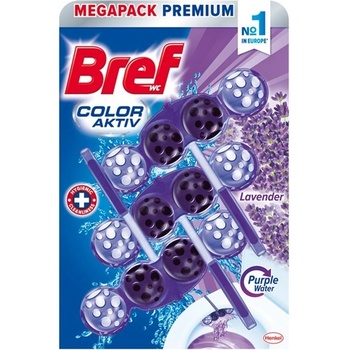 Bref Color Aktiv tuhý WC blok Lavender 3 x 50 g